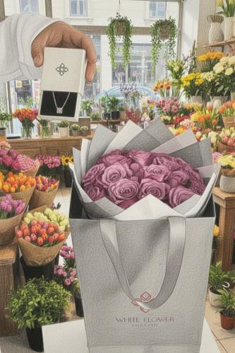 باقه ورد وكيس + سلسال