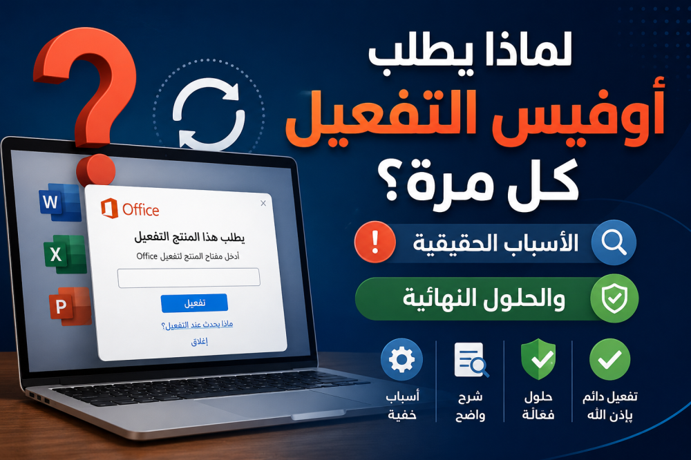 لماذا يطلب أوفيس التفعيل كل مرة