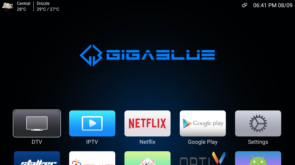 Récepteur Android GigaBlue + douche allemande GigaBlue UHD X1 Plus 4K  Android IPTV/OTT Media Streamer 1x DVB-S2x Tuner - Monde satellite