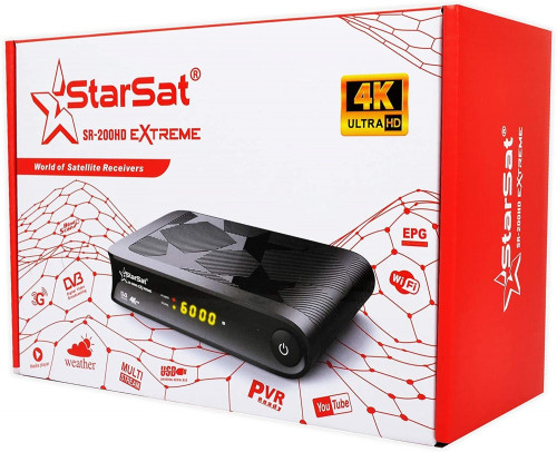 thumbnail interactive-video image 1 of STARSAT SR-200HD Extreme 4K UHD Satellite Receiver – HD Digital TV Box 1 of 2