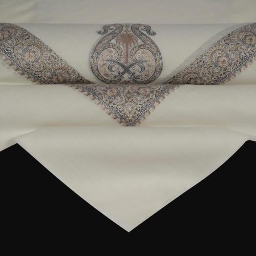 شال باشمينا ملكي فاخرصوف كشميري 100% - بتصميم السيفين والنخلة اصدار 2026