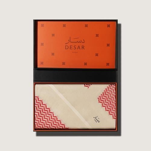 شماغ دسار شتوي احمر بيج 2025