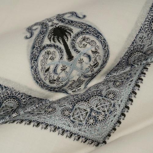 شال باشمينا ملكي فاخرصوف كشميري 100% - بتصميم السيفين والنخلة اصدار 2026