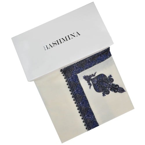 غتره باشمينا الشتويه تطريز موديل 2024لون ازرق