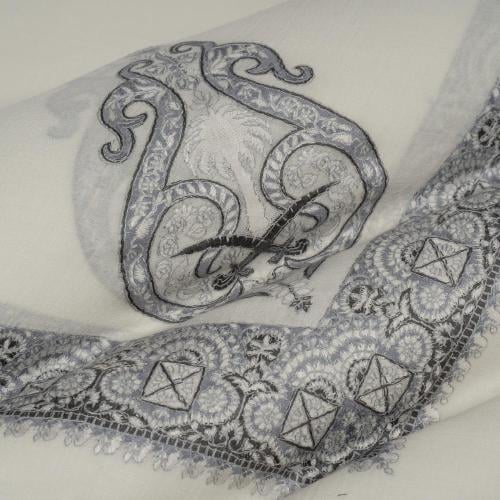 شال باشمينا ملكي فاخرصوف كشميري 100% - بتصميم السيفين والنخلة اصدار 2026