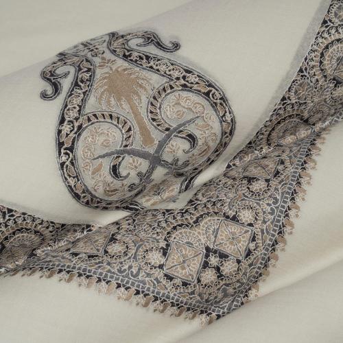 شال باشمينا ملكي فاخرصوف كشميري 100% - بتصميم السيفين والنخلة اصدار 2026