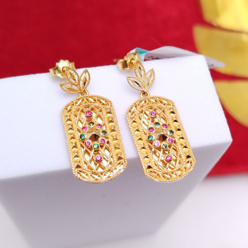 Earrings | Bridal gold jewellery designs, Gold jewels design, Gold  jewellery design necklaces