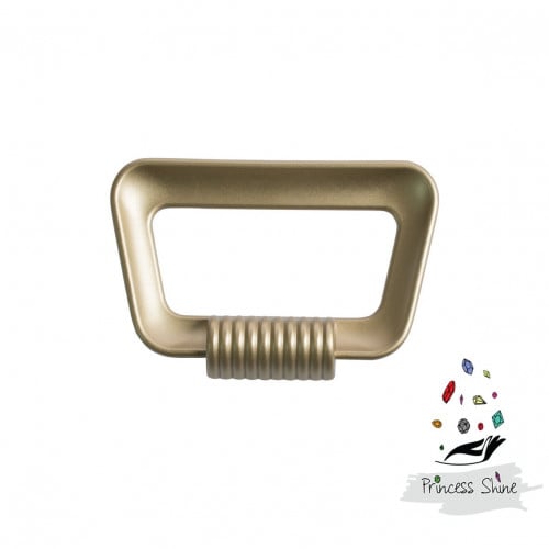 225 - مقبض ايطالي شكل مضلع ذهبي ( قطعتين)