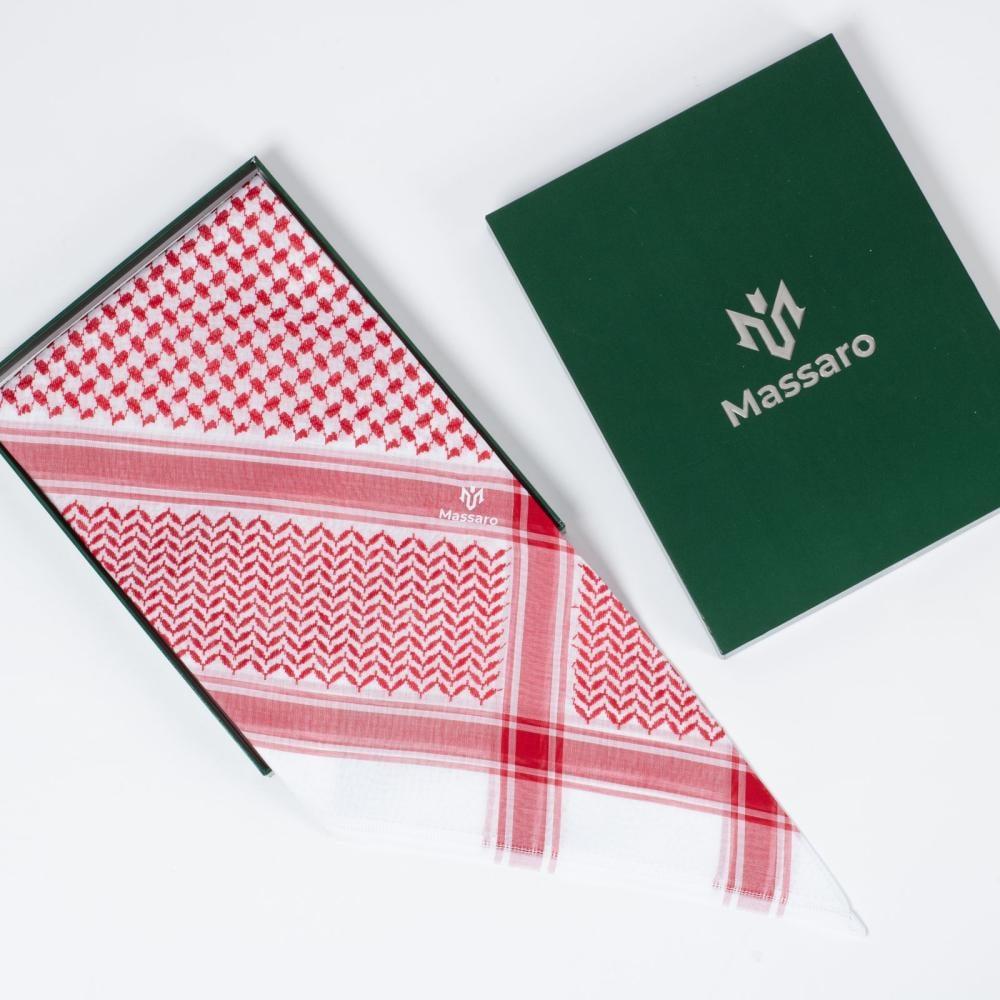 شماغ ماسارو ختم أبيض - Massaro