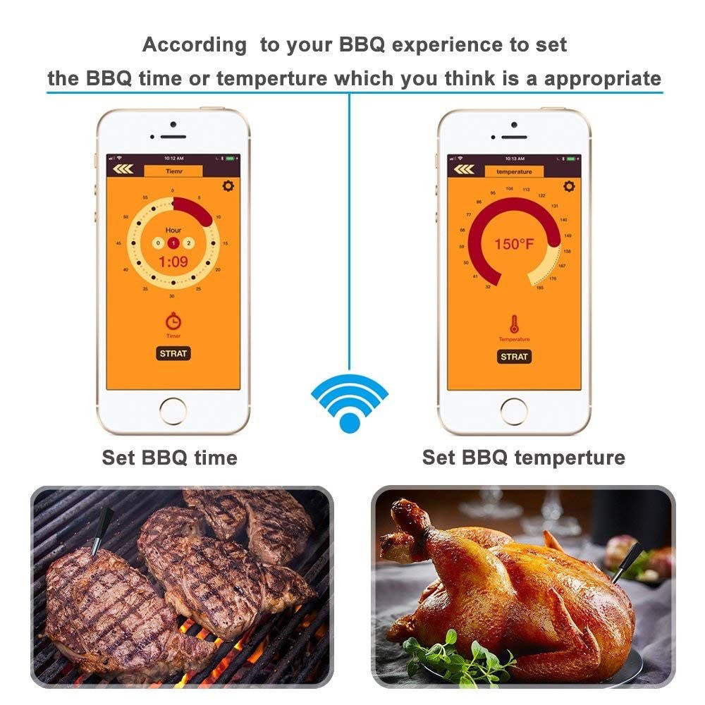 Meat Thermometer Wireless Digital Bluetooth Barbecue Accessories