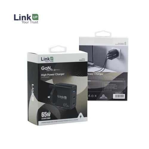 شاحن LinkUP GaN عالي الطاقة بقوة 65 واط
