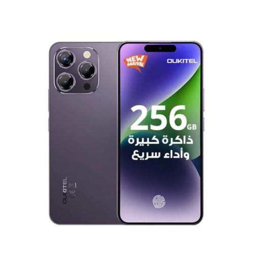 اوكيتل جوال P1 ثنائي الشريحة بذاكرة رام 4+12 جيجابايت وذاكرة داخلية 256 جيجابايت يدعم 4G LTE لون بنفسجي