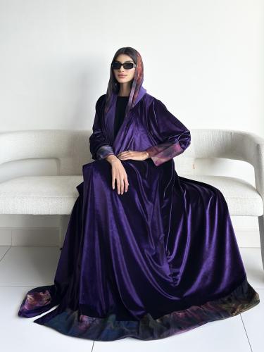 عبايه مخمل موج البنفسج