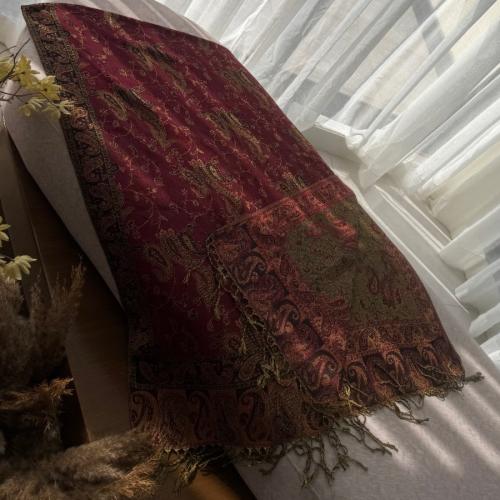 Ksh12 شال كشميري يلبس عالجهتين