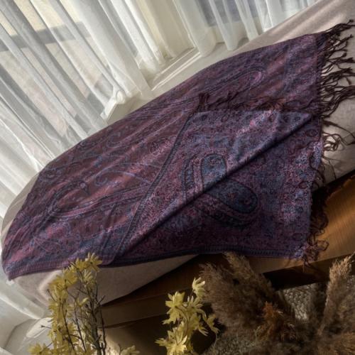 Ksh14 شال كشميري يلبس عالوجهين