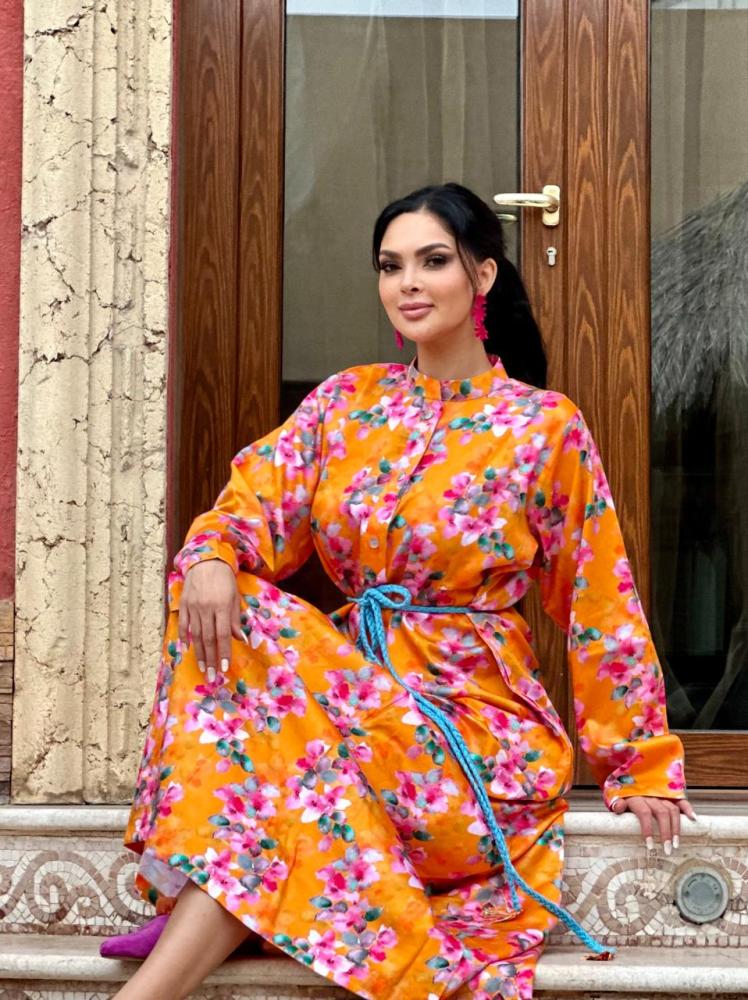 قفطان مغربي برتقالي