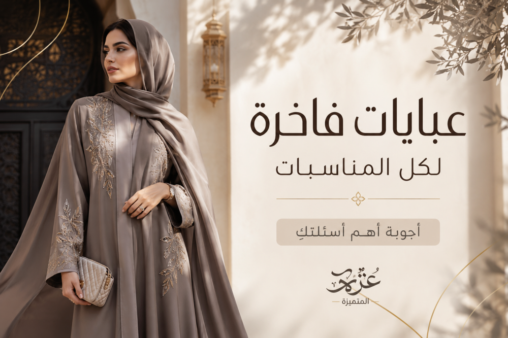 عبايات فاخرة لكل المناسبات | أجوبة أهم أسئلتكِ – عزة المتميزة