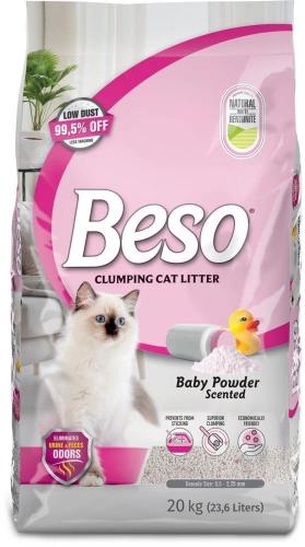 Beso clumping cat litter رمل قطط بيسو 20kg روائح م...