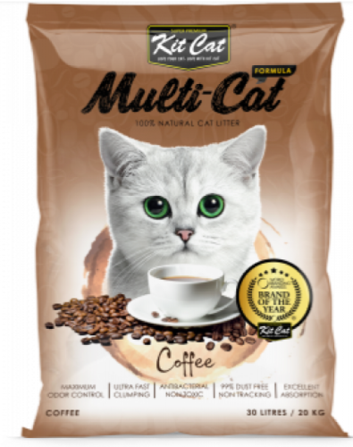 كت كات رمل لجميع انواع القطط برائحة القهوة Kit Cat...