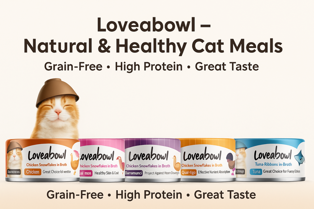 لاف أبول طعام قطط طبيعي غني بالبروتين وخالٍ من الحبوب من متجر أبو طلال