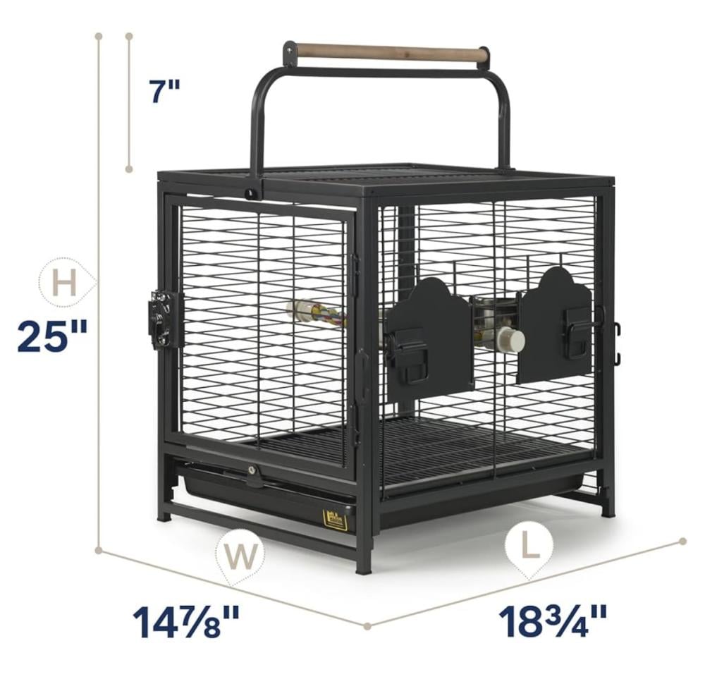 قفص طيور قفص ببغاء حديدي لتربية الطيور - حجم كبير لطيور المتوسطه والكب