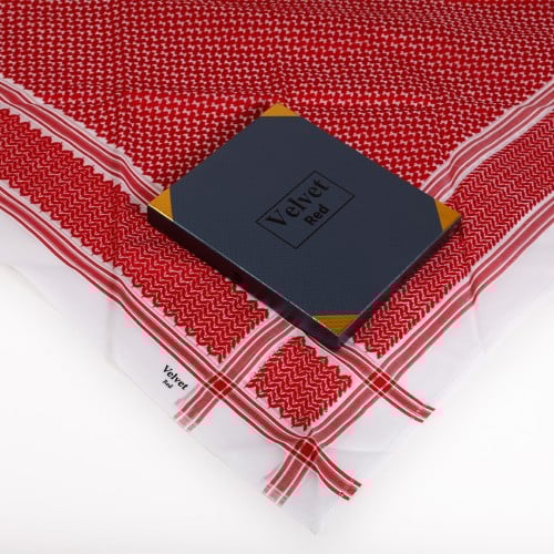 شماغ فلفت ريد غامق