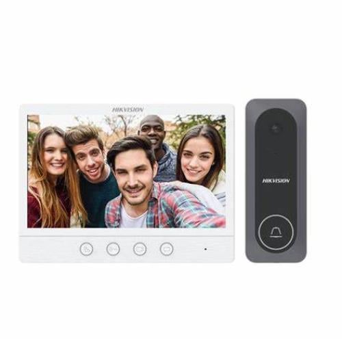 انتركوم 4 أسلاك | مع جرس بكاميرا ملونة | هايكفيجن DS-KIS212