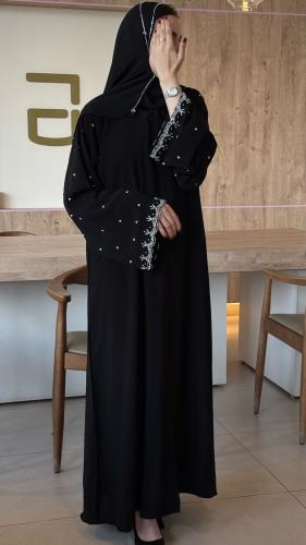 عباية التطريز الفضي:+طرحه