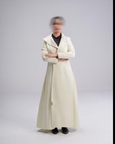 عباية ابيض و اصفر