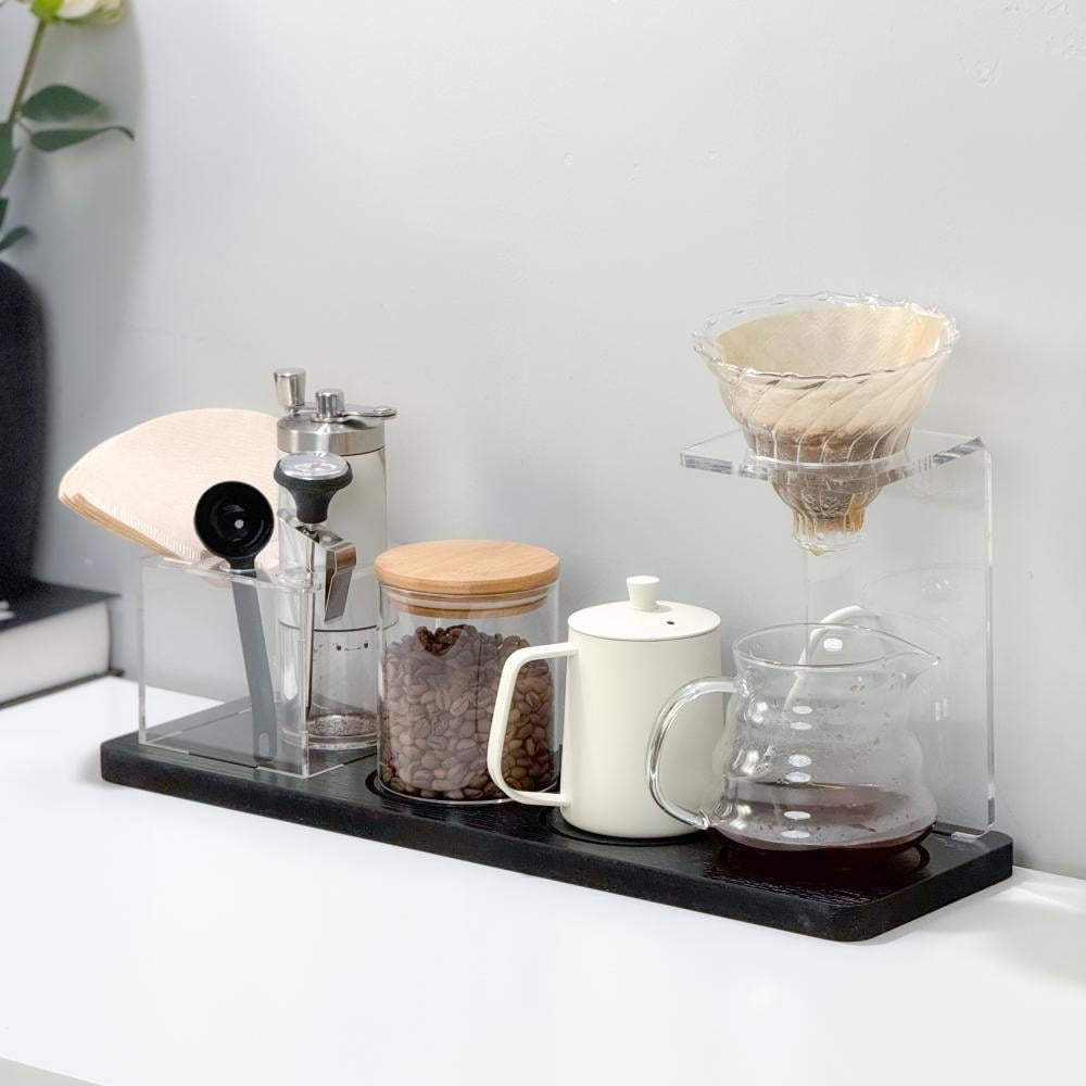 منظم ركن القهوة - أسود