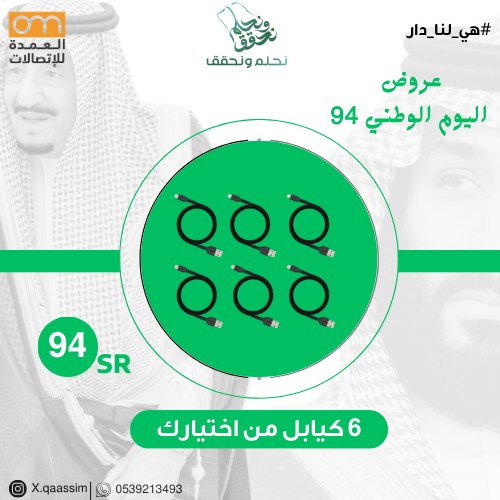 6 كيابل ليون x - حسب الاختيار #عروض_اليوم_الوطني