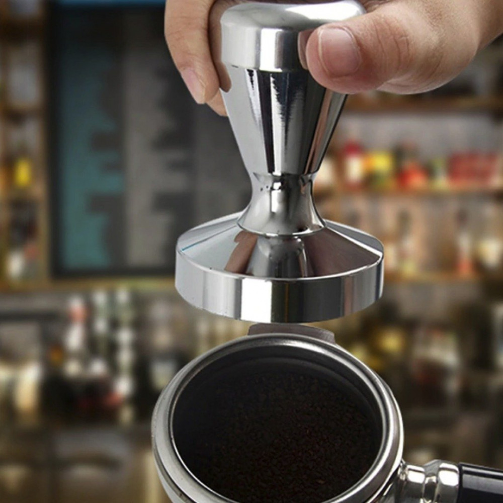Laekerrt 51mm Stainless Steel Espresso Tamper, Barista Coffee Tamper w