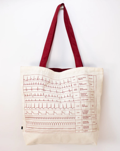 Heartbeat ECG TOTE Bag