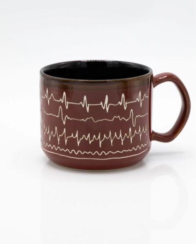 كوب قهوة سيراميك - Heartbeat ECG  Ceramic Mug 450 ML
