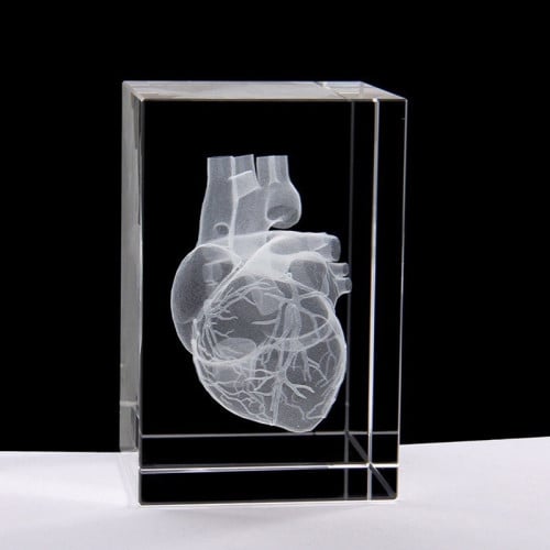 3D Heart Crystal Model