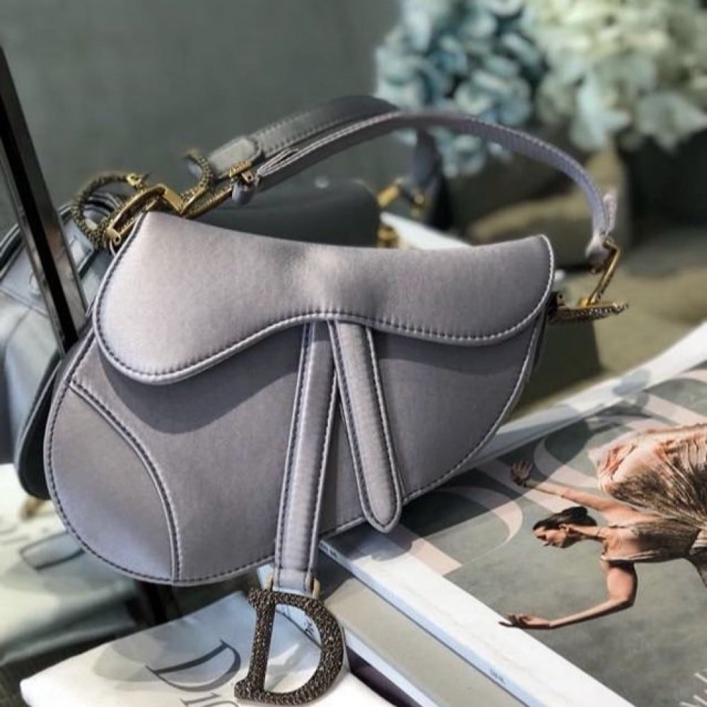 dior satin saddle bag