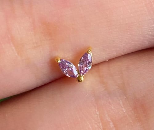 Gold Purple LEV - stud