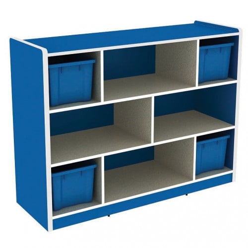 وحدة تخزين 8 فتحات مربعة 90*40*120 سم - أزرق