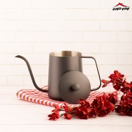 ابريق تقطير القهوة ستانلس استيل أسود 600 مل