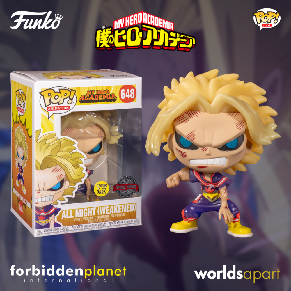 funko pop all might weakened glow in the dark