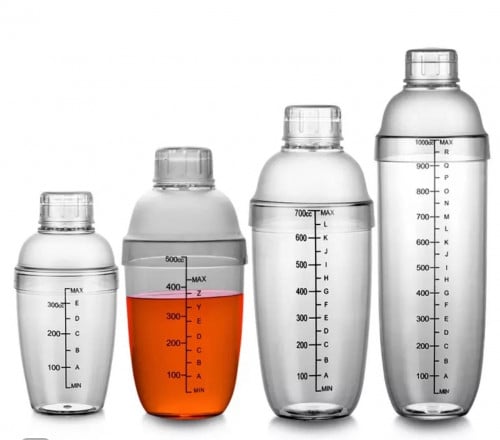 شيكر بلاستيك لخلط المشروبات الباردة سعة 350 مل