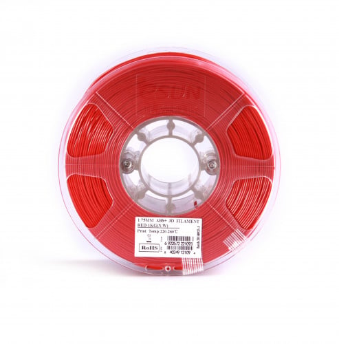 eSUN ABS+ (Red) 3D Filament 1.75mm, 1kg