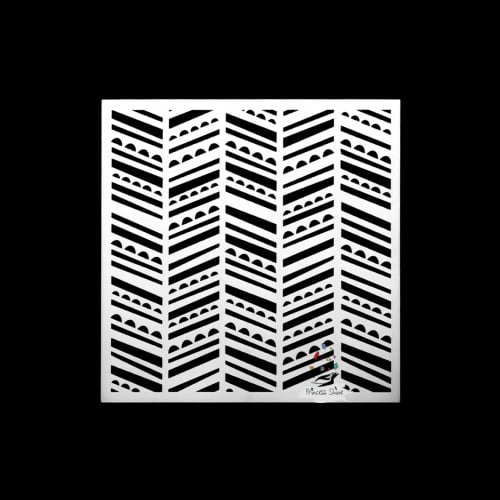 257 - ورق استنسل زخرفة  13سم * 13سم