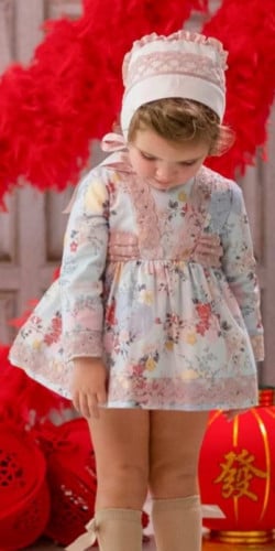 فستان مواليد مورد مكون من 3 قطع