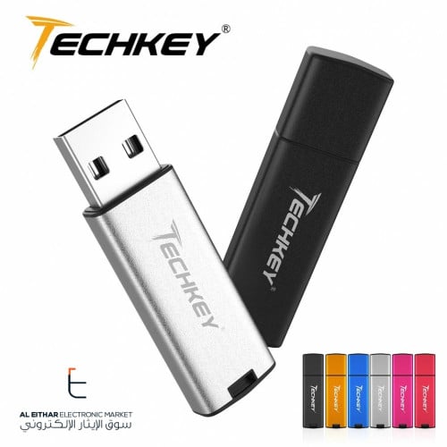 تيكي | فلاش ميموري فضي TECHKEY | Flash Memory USB2...