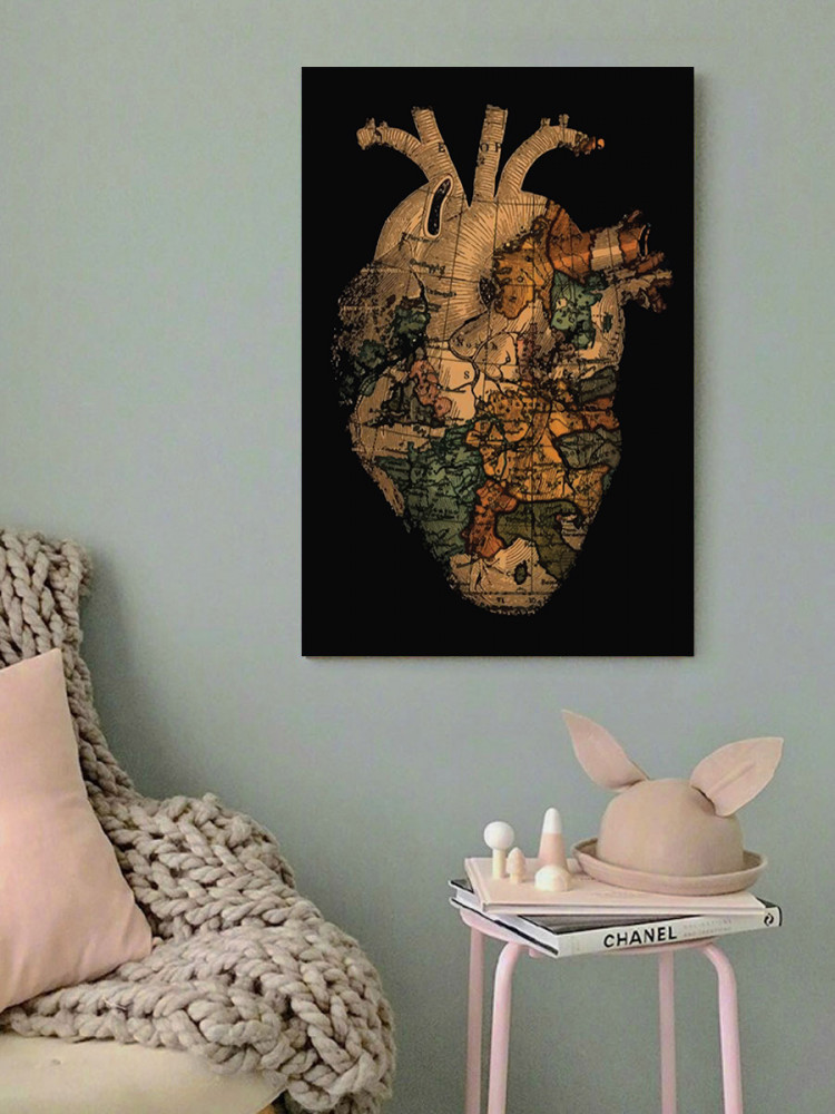 لوحة القلب خشب ام دي اف مقاس 40x60 سنتيمتر