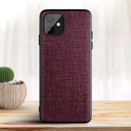 غلاف أيفون عنابي - iPhone Cross style case