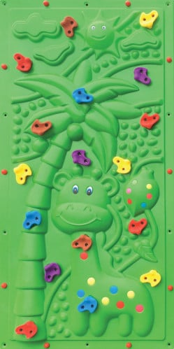 حائط التسلق الجداري البلاستيكي أخضر