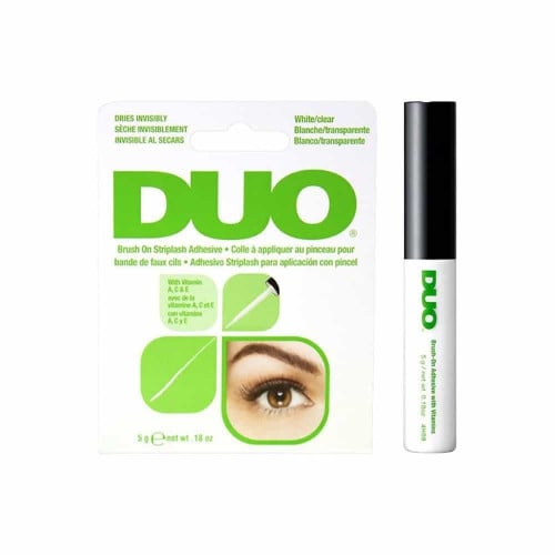 دو غراء لاصق الرموش اللون - ابيض شفاف رأس ريشه