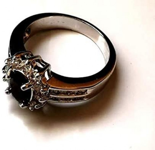 خاتم نسائي مطلي بالفضة مقاس 7 أمريكي RING SILVER PLATED SIZE 7